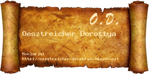 Oesztreicher Dorottya névjegykártya